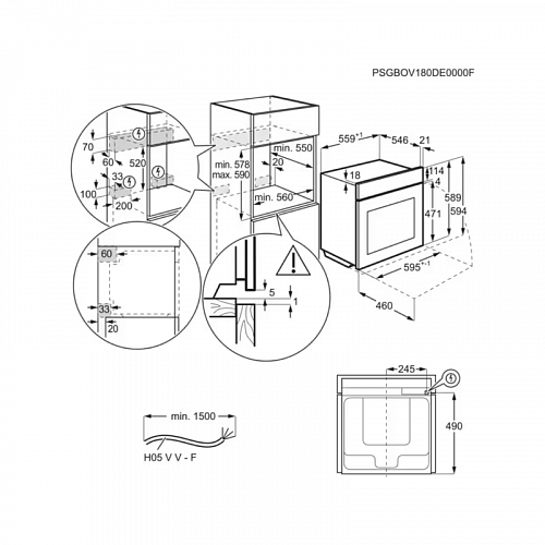Встраиваемый духовой шкаф ELECTROLUX EOE9P3XT