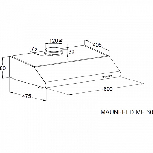 ВЫТЯЖКА MAUNFELD MF 60 Black