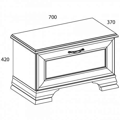 Тумба для обуви 1D TIFFANY Вудлайн кремовый