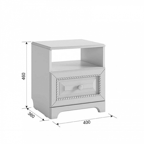 Спальный гарнитур Белла К1 белый/джелато софт
