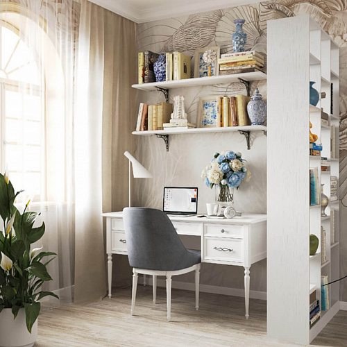 Стол 2-х тумбовый Аврора Белый