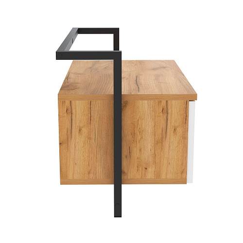 Тумба прикроватная навесная лофт DQ SITI дуб вотан/белый