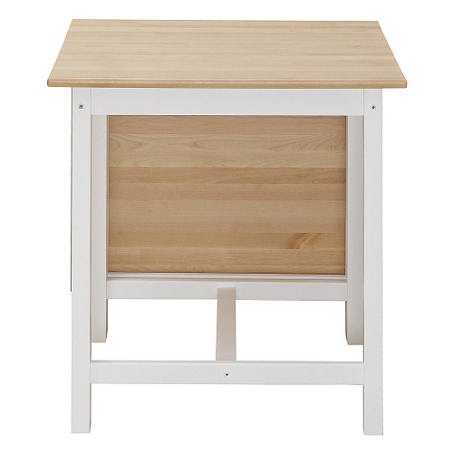 Стол раскладной большой ИДЕЯ массив Бесцветный (Лак)/СНЕГ