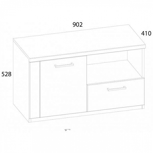 Тумба для обуви DOORSET 1D1SN Дуб наварра