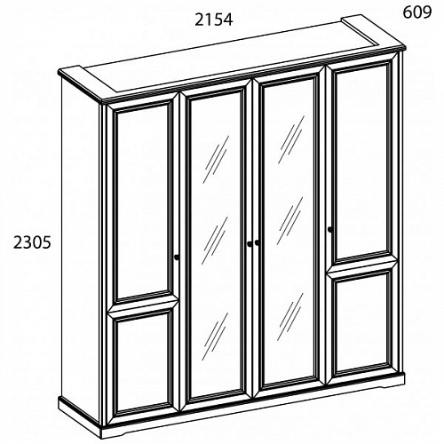 Шкаф TOSCANA NEW 4DG Z Персидский жемчуг/Каньон