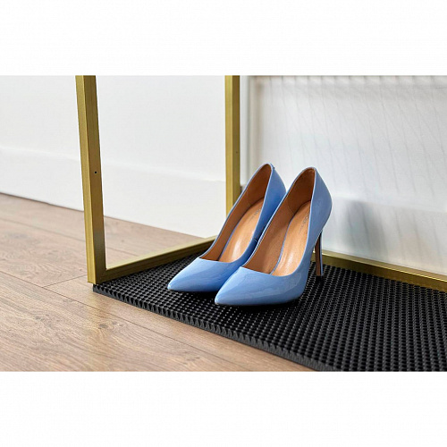 Обувница Вельвет белое дерево/золото