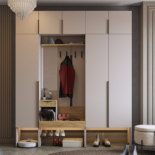 Прихожая Баско К7 кашемир/дуб крафт золотой