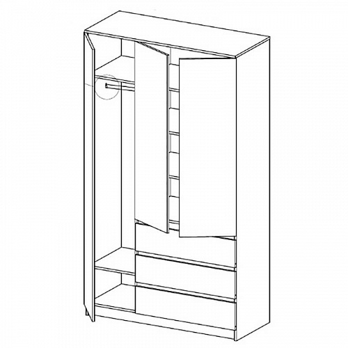 Шкаф Мори 1200 Графит