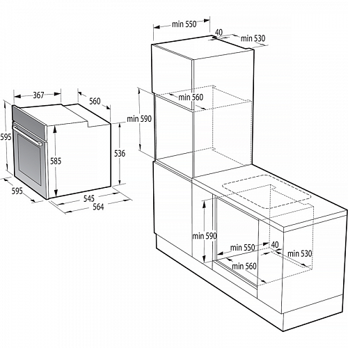 Встраиваемая электрическая духовка GORENJE BSA6747A04X