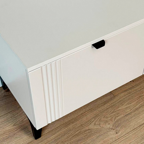 Тумба Рич кашемир/фрапучино матовый/черный