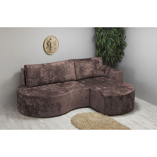 Угловой диван Каир (Левый) PLUSH CHOCOLATE