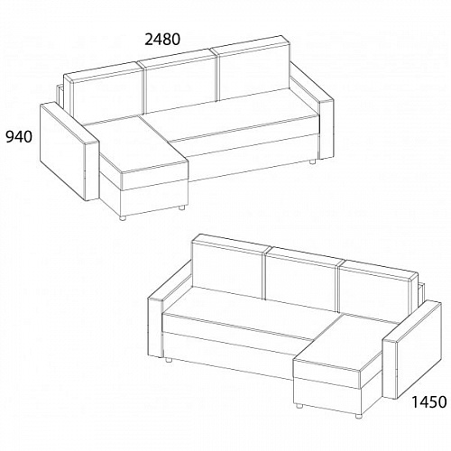 Диван угловой CARMEN SIMPLE 25