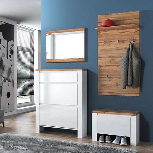 Прихожая TAURUS Белый/Дуб вотан