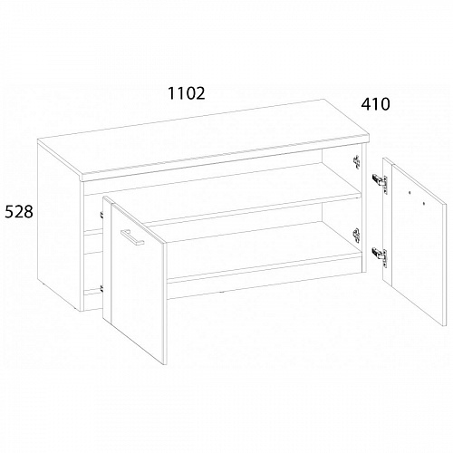 Тумба для обуви DOORSET 2D-1 Дуб наварра