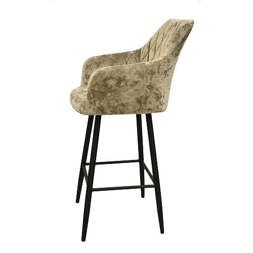 Стул барный Диаманте Твист черный муар/Plush Latte