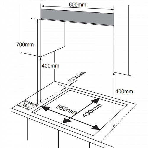 Газовая варочная панель MIDEA MG697TGB