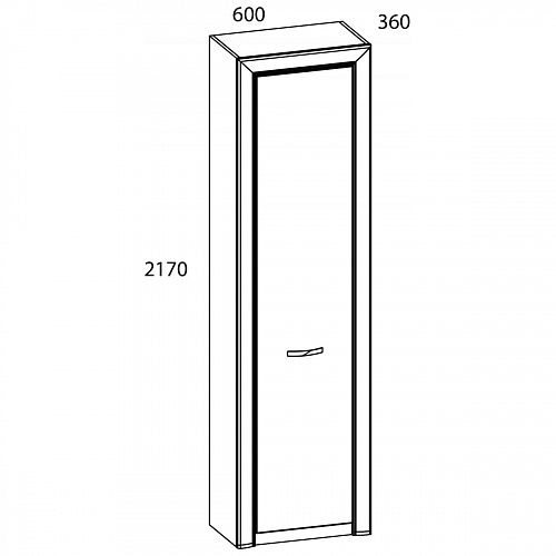 Шкаф 1DW OLIVIA Вудлайн крем/дуб анкона