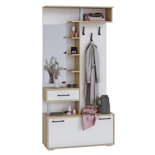 Прихожая Канзас Дуб сонома/Белый