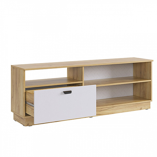 Тумба под ТВ Моди дуб крафт золотой/белое дерево