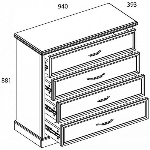 Комод 4S TOSCANA NEW Персидский жемчуг/Каньон