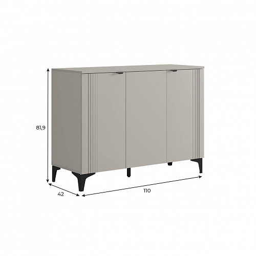 Гостиная Рич К2 кашемир/фрапучино матовый/черный