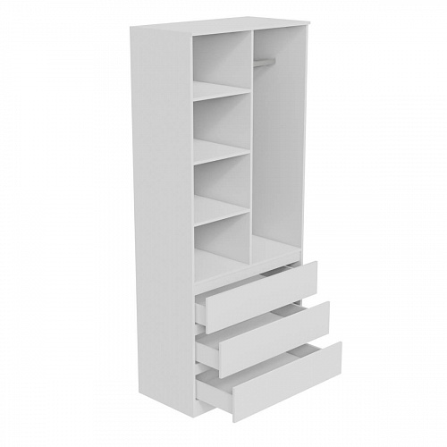 Шкаф Мори МШ 900.2 3 ящика Белый