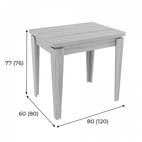 Стол обеденный раскладной Фантазия дуб крафт золотой