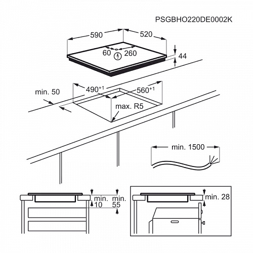 Встраиваемые индукционные панели ELECTROLUX EIS67453