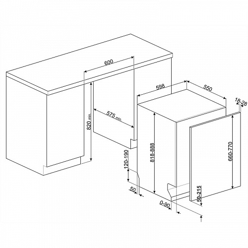 Посудомоечная машина Smeg STL5352C