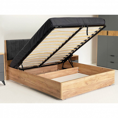 Спальный гарнитур Адам К2 дуб крафт золотой/графит