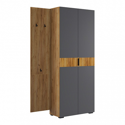 Прихожая К7 дуб крафт золотой/графит