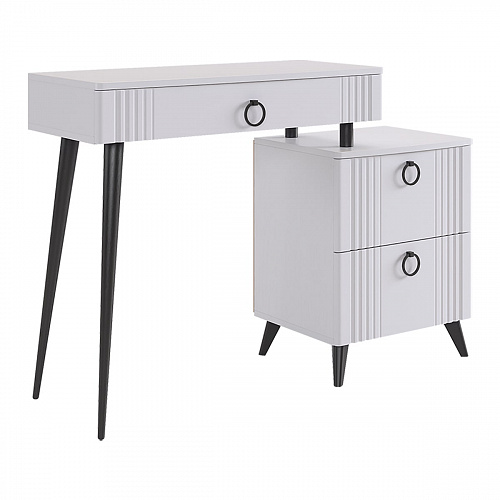 Туалетный столик Ева белое дерево/белый матовый