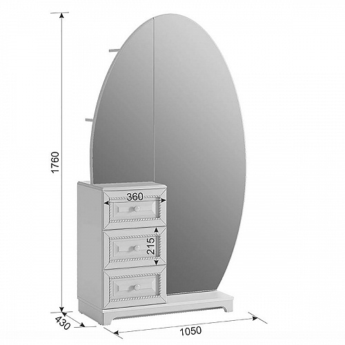Спальный гарнитур Белла К2 белый/джелато софт