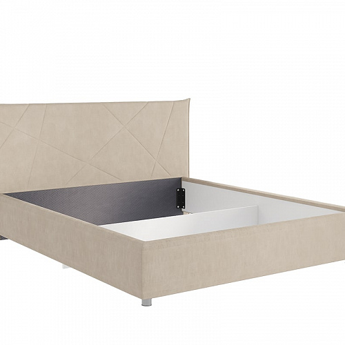 Кровать Бест 160х200 капучино (велюр)