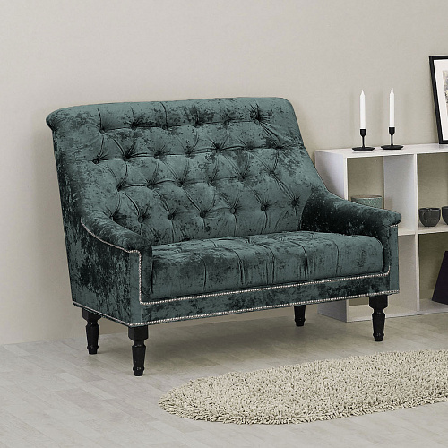 Диван ПРАДО PLUSH DUSTY GREEN/Венге
