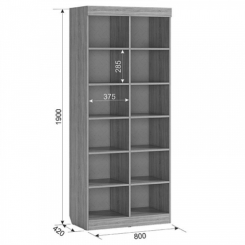 Стеллаж Форсаж дуб сонома/белый