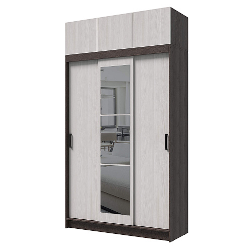 Шкаф-купе БРУНО 6 с антресолью Венге/Лоредо