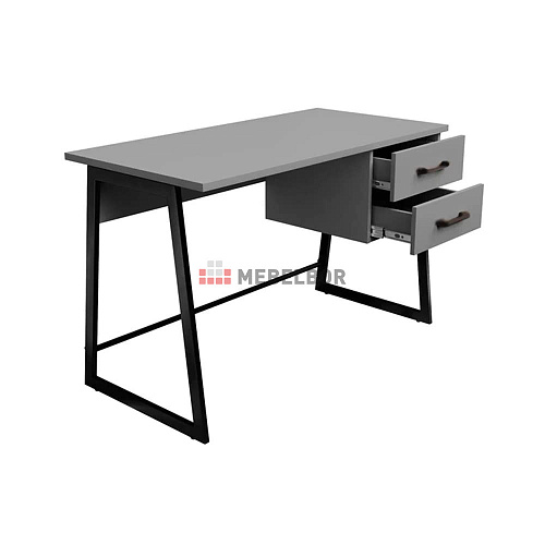 Стол письменный лофт DQ MADRID М-4 Черный/Серый графит
