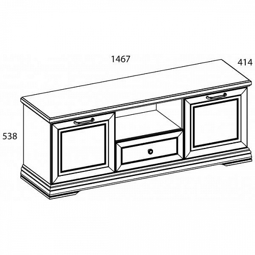 Тумба RTV 2D1SN SEVILLA Белый
