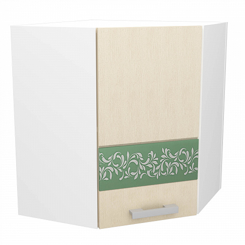 Модуль Шкаф навесной угловой ВУ600 Милена Шато крем