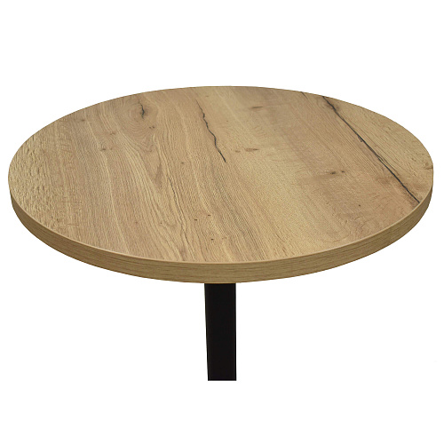 Стол ПГ-61 Блин черный муар/Дуб галифакс натуральный