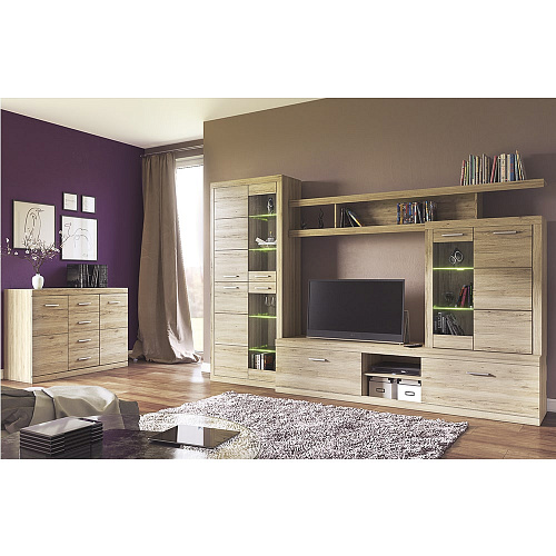 Шкаф-витрина 2V2D OSKAR дуб Санремо