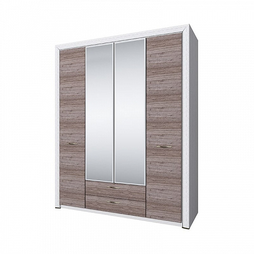 Шкаф 4D2S Z OLIVIA Вудлайн крем/дуб анкона