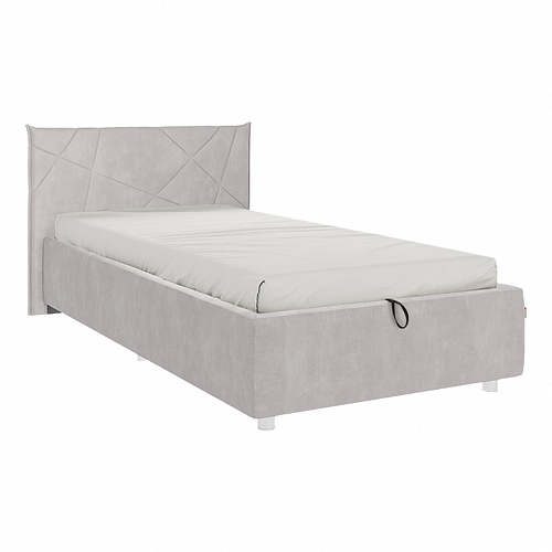 Кровать с подъемным механизмом Квест 90х200 галька (велюр)