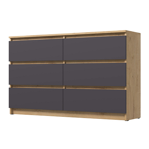 Комод ВЕГА 6Я Дуб Вотан/Графит