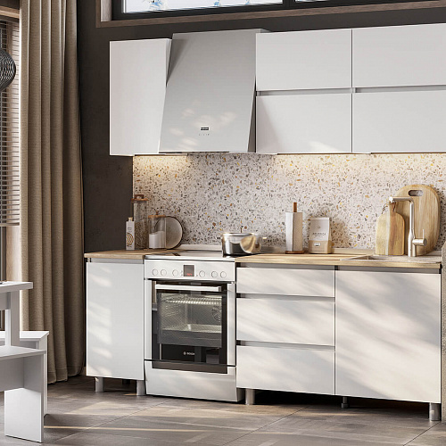 Кухня Токио 1600 Белый текстурный