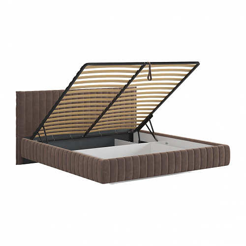 Кровать с подъемным механизмом Твикс 180х200 латте (велюр)