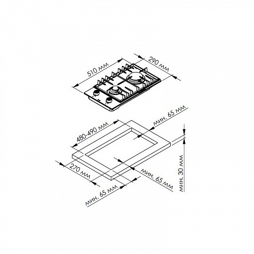 Варочная поверхность Kuppersberg TG 38 B