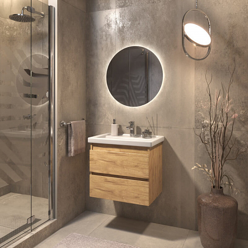 Тумба под раковину Fusta 600-0-2 (Фостер) навесная дуб золотой