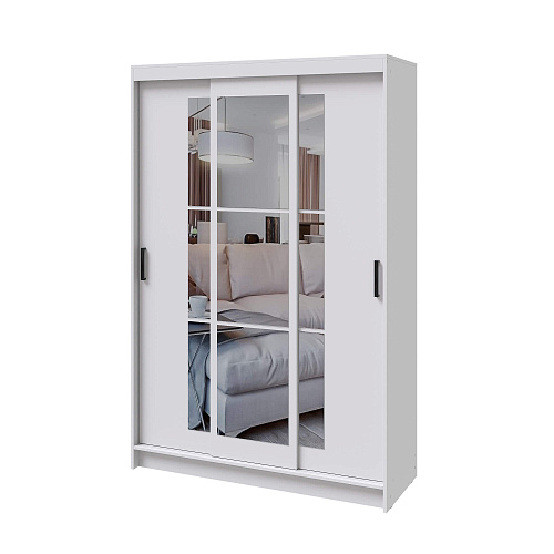 Шкаф-купе БРУНО 2 Белый гладкий